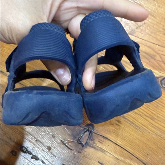 First Steps Navy Kids Toddler Velcro Sandals Shoes Size 9 - Picture 4 of 6